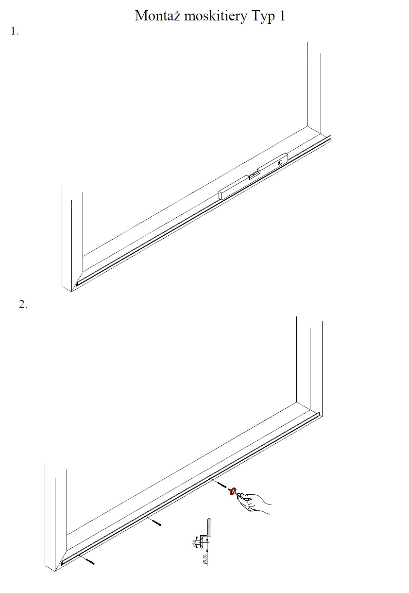 Instrukcja montażu moskitier przesuwnych 2